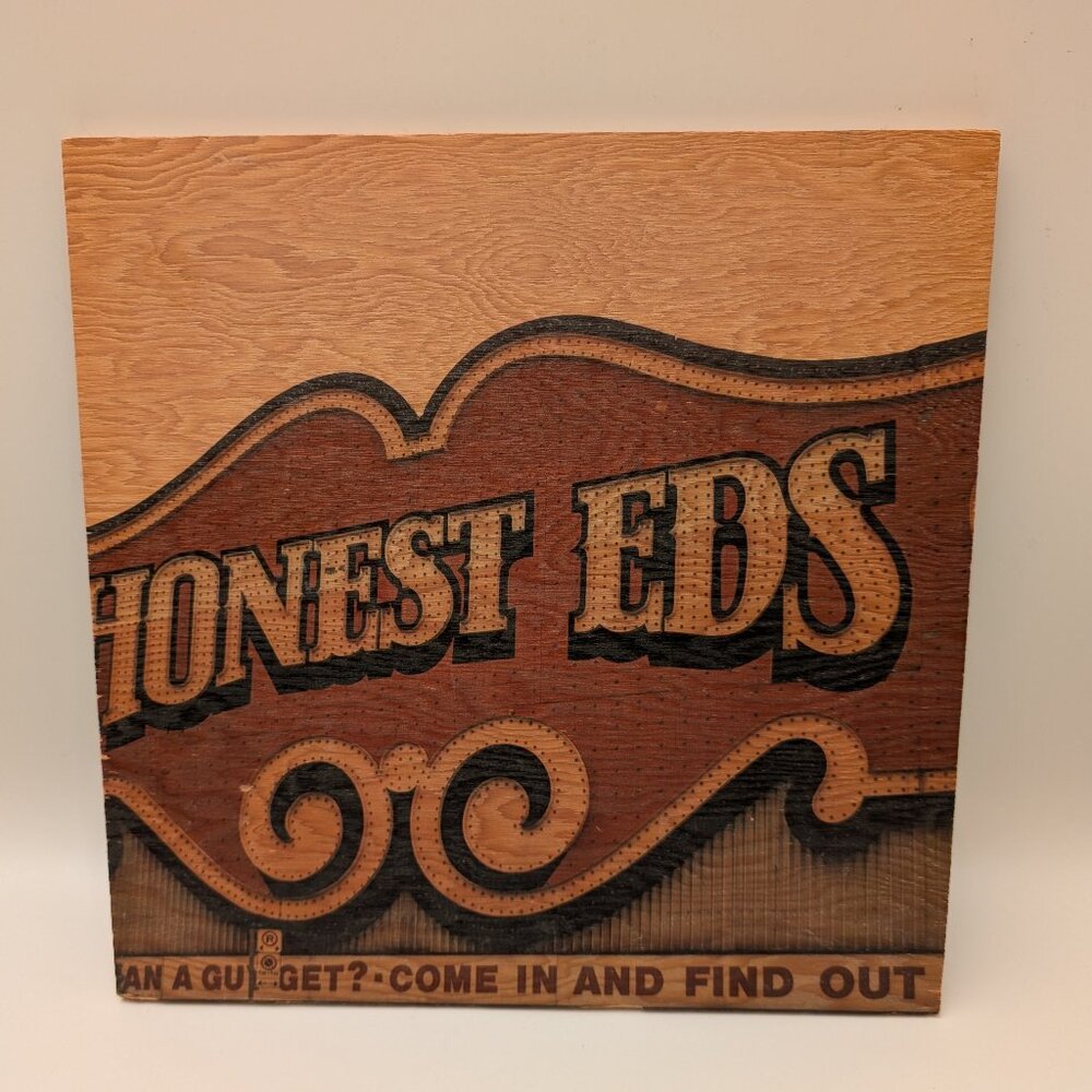 Cool Sign! Iconic Honest Ed's discount store Toronto on Barn Board / Plywood